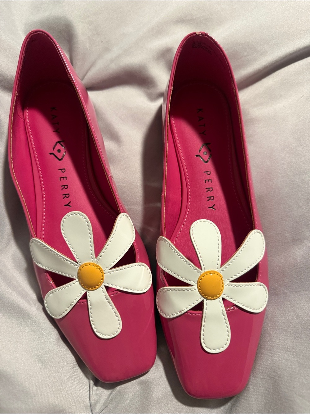 Katy Perry Collections Hot Pink Floral Appliqué Ballet Flats